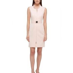 Tommy Hilfiger Pink Scuba Zip Up Dress Sz 16